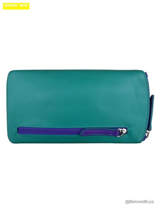 Smooth Leather Soft Eyeglass Case with RFID Blocking Lining and Zip Closure main image 6
